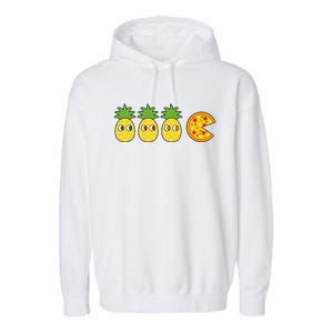 Retro Funny Pineapple Pizza Video Game Garment-Dyed Fleece Hoodie