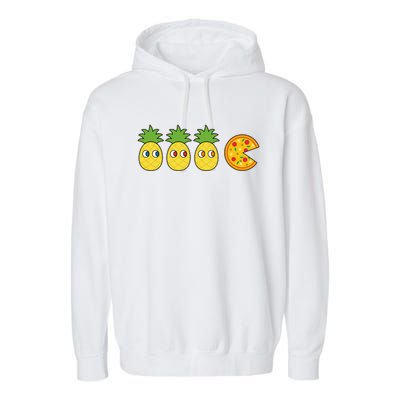 Retro Funny Pineapple Pizza Video Game Garment-Dyed Fleece Hoodie