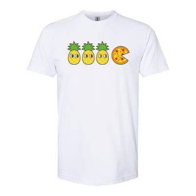 Retro Funny Pineapple Pizza Video Game Softstyle® CVC T-Shirt