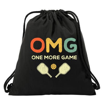 Retro Funny Pickleball Lover Pickle Ball Drawstring Bag