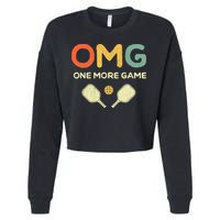 Retro Funny Pickleball Lover Pickle Ball Cropped Pullover Crew
