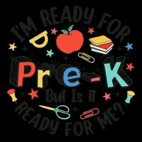 Ready For Prek But Is It Ready For Me First Day Of School Flat Bill Trucker Hat