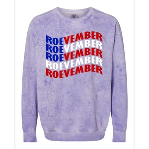 Roevember Feminist Pro Choice November Colorblast Crewneck Sweatshirt