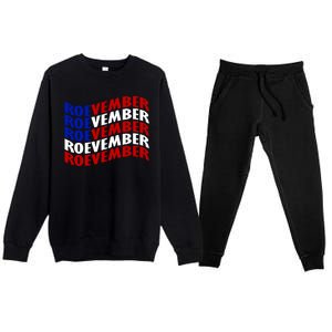 Roevember Feminist Pro Choice November Premium Crewneck Sweatsuit Set