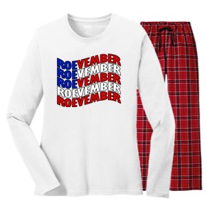 Roevember Feminist Pro Choice November Women's Long Sleeve Flannel Pajama Set 