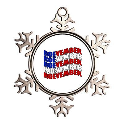 Roevember Feminist Pro Choice November Metallic Star Ornament