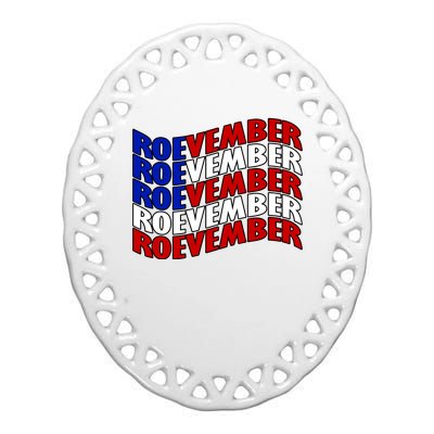 Roevember Feminist Pro Choice November Ceramic Oval Ornament