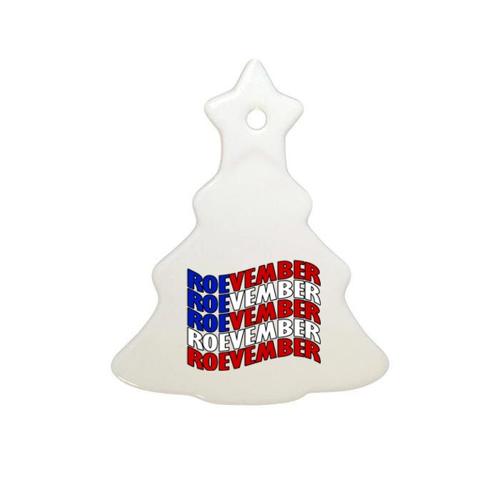 Roevember Feminist Pro Choice November Ceramic Tree Ornament