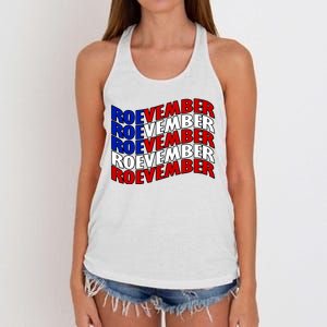 Roevember Feminist Pro Choice November Women's Knotted Racerback Tank