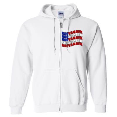 Roevember Feminist Pro Choice November Full Zip Hoodie