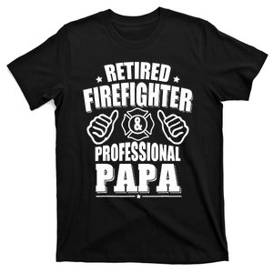 Retired Firefighter & Papa Retirement Gift T-Shirt