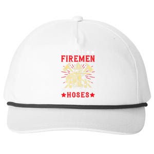 Real Fire Play With Their Hoses Funny Firefighting Premium Snapback Five-Panel Rope Hat