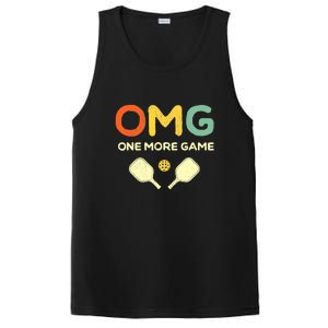 Retro Funny Pickleball Lover One More Game Omg Pickle Ball Gift PosiCharge Competitor Tank