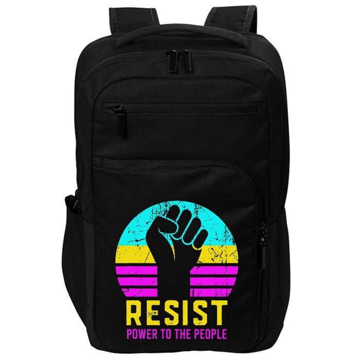 Resist Fascism Power To The People Impact Tech Backpack