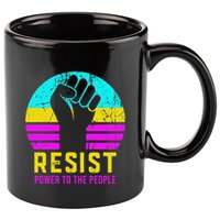 Resist Fascism Power To The People 11oz C Handle Ceramic Mug