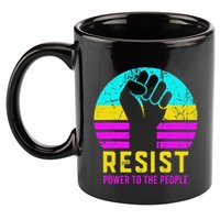 Resist Fascism Power To The People 11oz C Handle Ceramic Mug