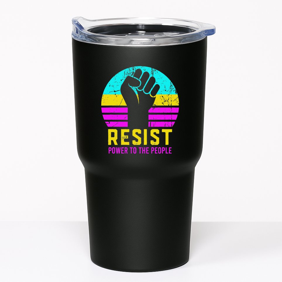 Resist Fascism Power To The People Tumbler