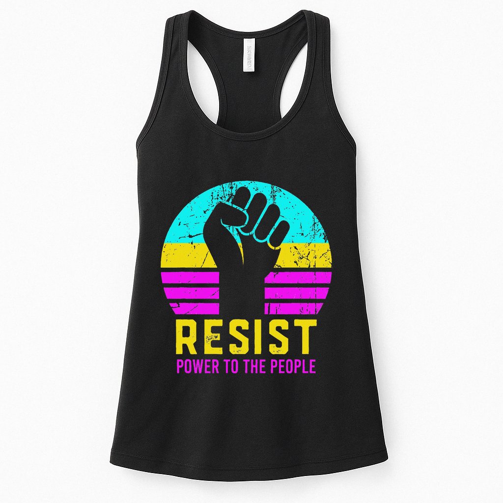 Resist Fascism Power To The People Womens Tank Top