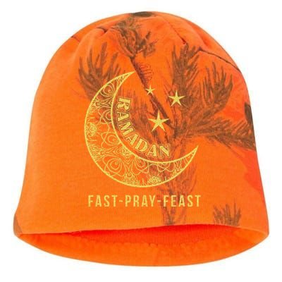 Ramadan Fast Pray Feast Feasting And Fasting Cool Islamic Gift Kati - Camo Knit Beanie