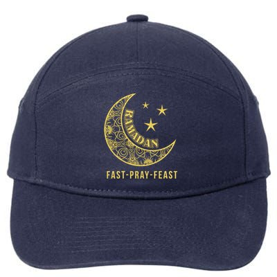 Ramadan Fast Pray Feast Feasting And Fasting Cool Islamic Gift 7-Panel Snapback Hat