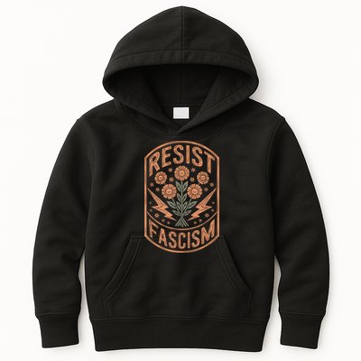 Resist Fascism Protest Trump Anti Trump Kids Hoodie