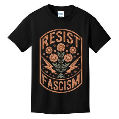 Resist Fascism Protest Trump Anti Trump Kids T-Shirt