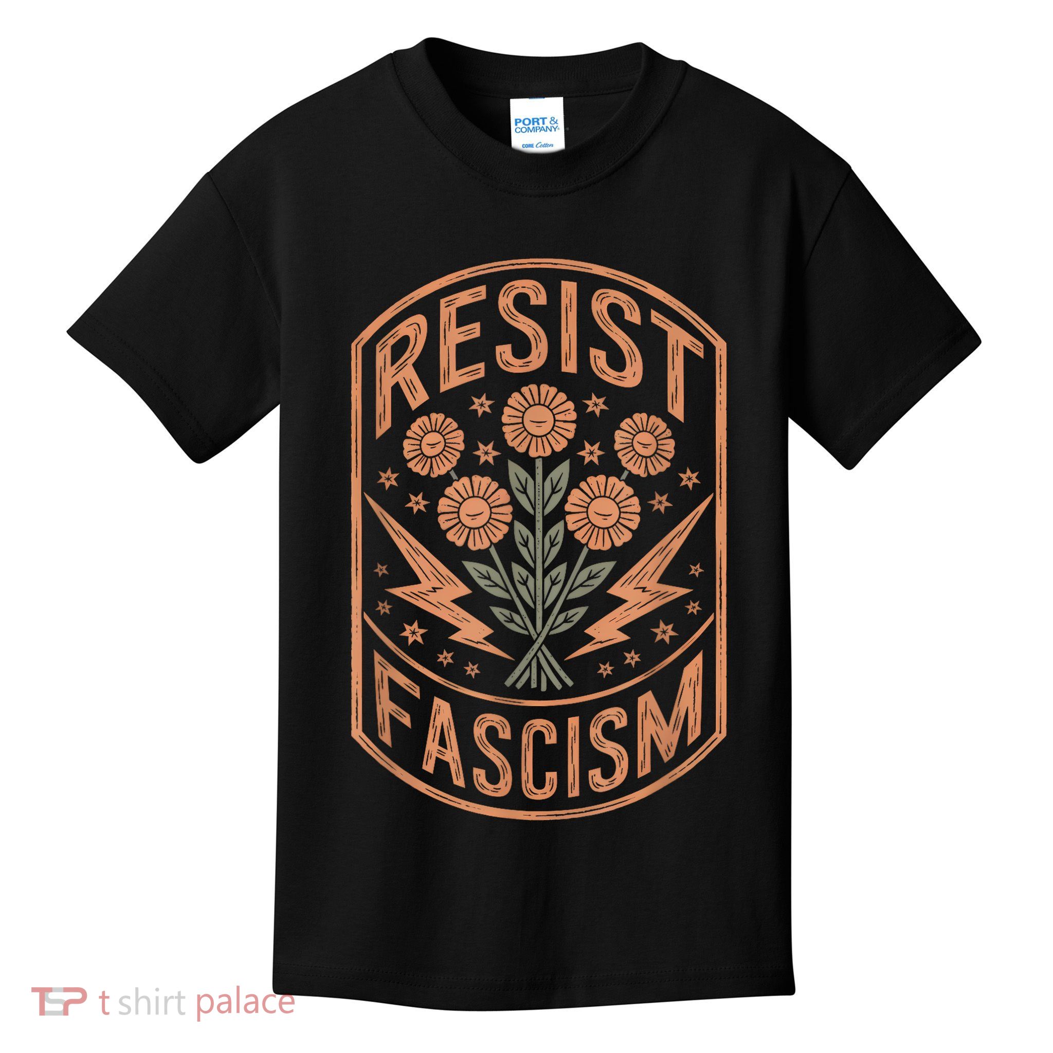 Resist Fascism Protest Trump Anti Trump Kids T-Shirt