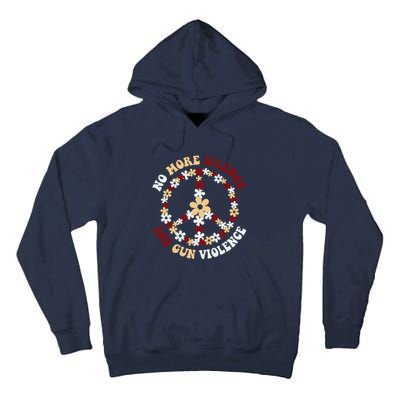 Retro Floral Peace Sign NoMore Silence End Gun Violence Tall Hoodie