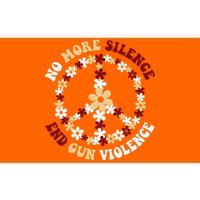 Retro Floral Peace Sign NoMore Silence End Gun Violence Bumper Sticker