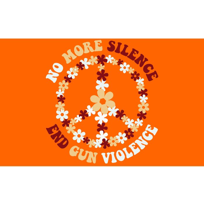 Retro Floral Peace Sign NoMore Silence End Gun Violence Bumper Sticker