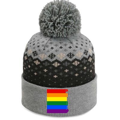 Rainbow Flag Pride Gift The Baniff Cuffed Pom Beanie