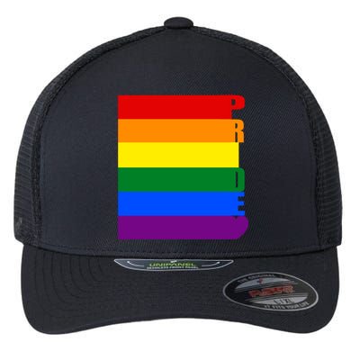 Rainbow Flag Pride Gift Flexfit Unipanel Trucker Cap