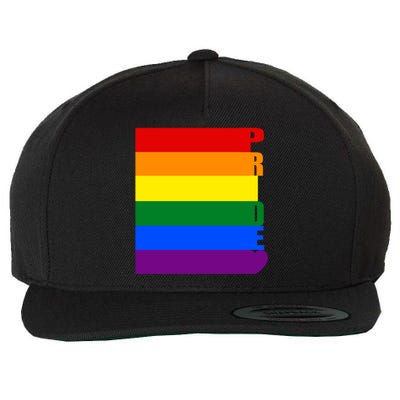 Rainbow Flag Pride Gift Wool Snapback Cap