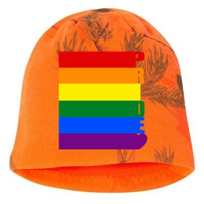 Rainbow Flag Pride Gift Kati - Camo Knit Beanie