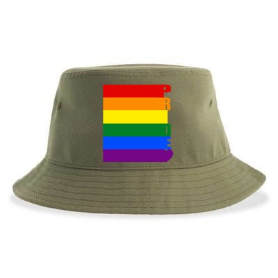 Rainbow Flag Pride Gift Sustainable Bucket Hat