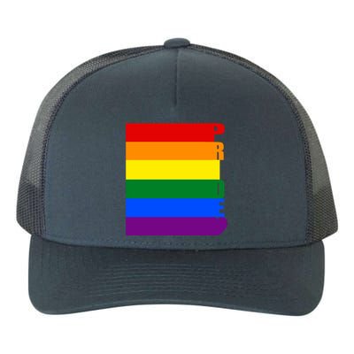 Rainbow Flag Pride Gift Yupoong Adult 5-Panel Trucker Hat