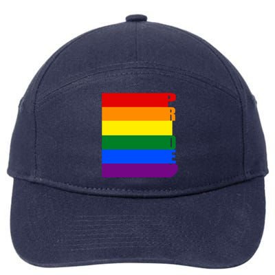 Rainbow Flag Pride Gift 7-Panel Snapback Hat