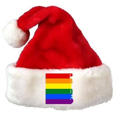 Rainbow Flag Pride Gift Premium Christmas Santa Hat