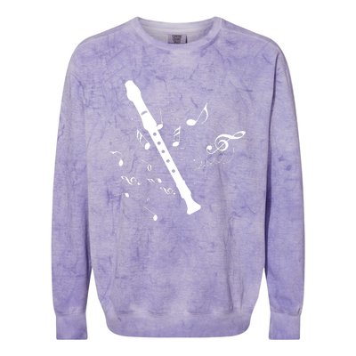 Recorder Flute Player Teacher Colorblast Crewneck Sweatshirt