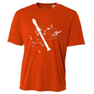 Recorder Flute Player Teacher Cooling Performance Crew T-Shirt