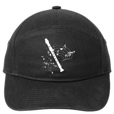 Recorder Flute Player Teacher 7-Panel Snapback Hat