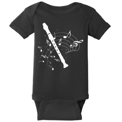 Recorder Flute Player Teacher Baby Bodysuit