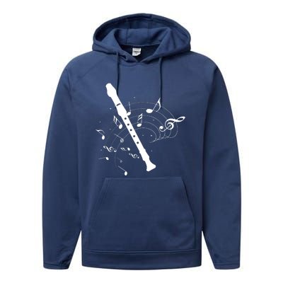 Recorder Flute Player Teacher Performance Fleece Hoodie