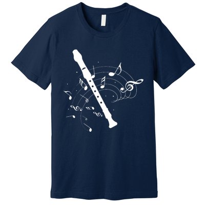 Recorder Flute Player Teacher Premium T-Shirt