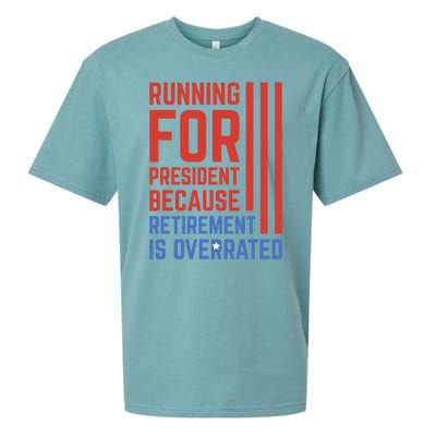 Running For President Because Retirement Is Overrated Sueded Cloud Jersey T-Shirt