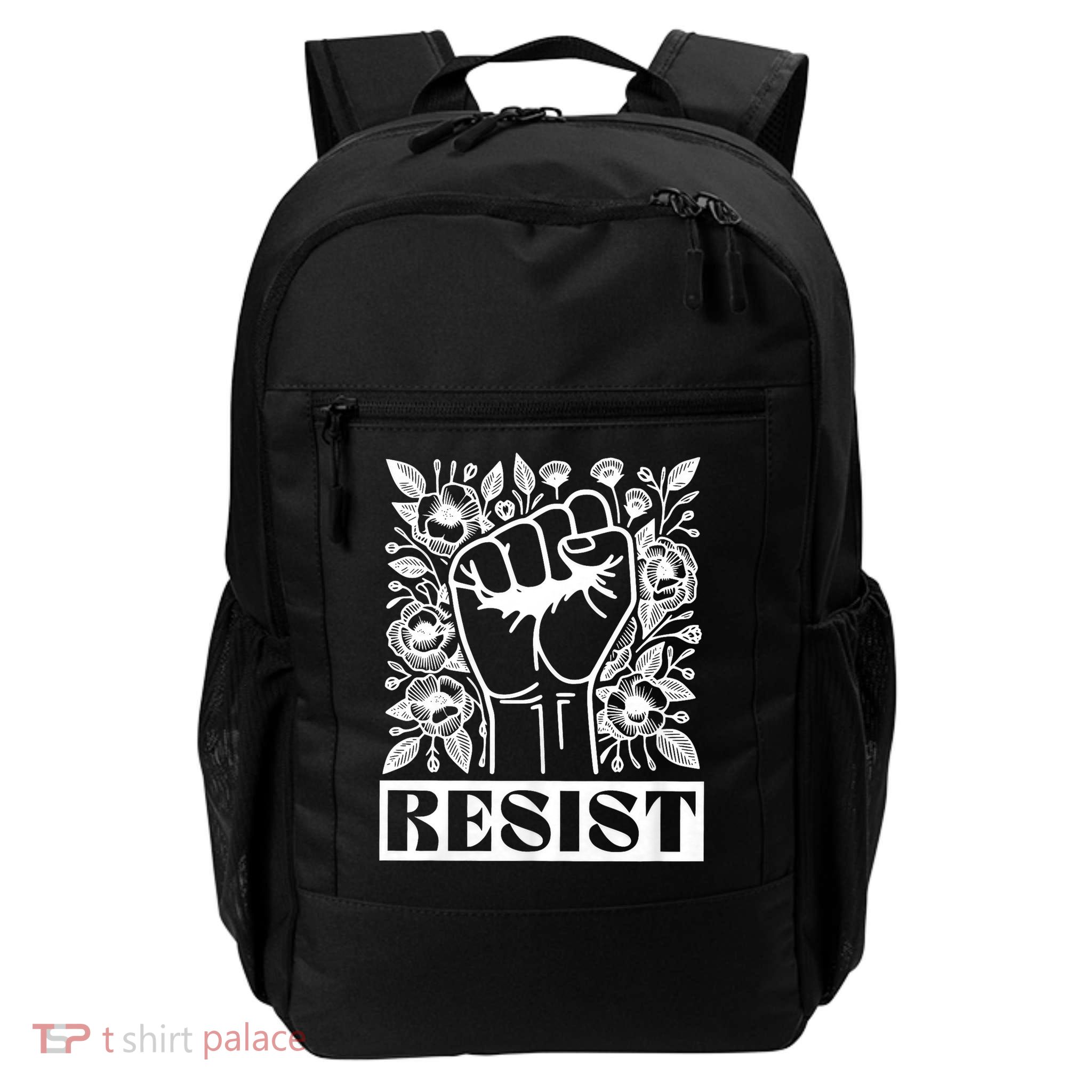 Resist Floral Political Protest Strong Women Daily Commute Backpack