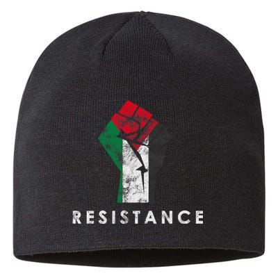 Raised Fist Palestine Flag Save Gaza Sustainable Beanie