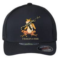 Random Funny Quirky Frog Rifle Froginator Flexfit Unipanel Trucker Cap