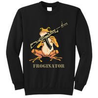 Random Funny Quirky Frog Rifle Froginator Sweatshirt