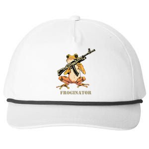 Random Funny Quirky Frog Rifle Froginator Snapback Five-Panel Rope Hat